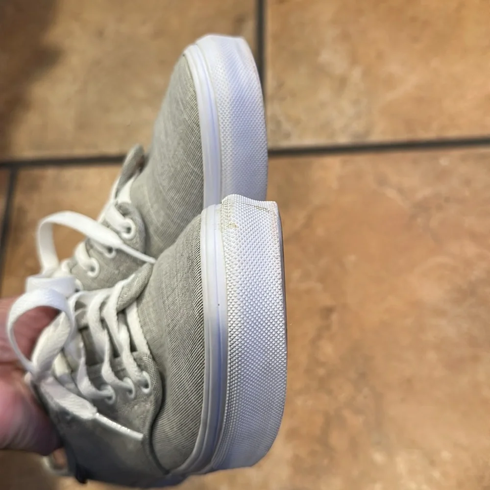 Vans Light Gray Canvas Sneakers - Picture 5 of 8